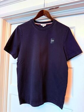 Aigle Men's Dark Navy Crewneck Tee with Logo Patch